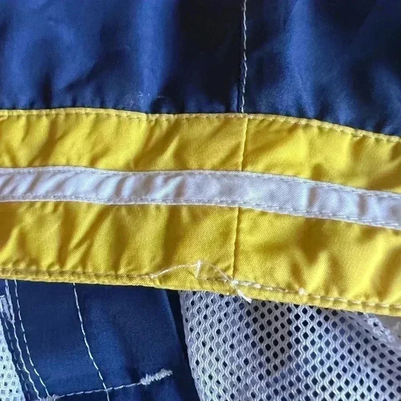 Parke & Ronen Men's 32 Blue/Yellow Trim Mesh Lined Swim  Shorts - Picture 4 of 5
